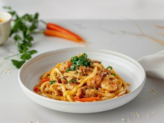 Удон с морепродуктами
